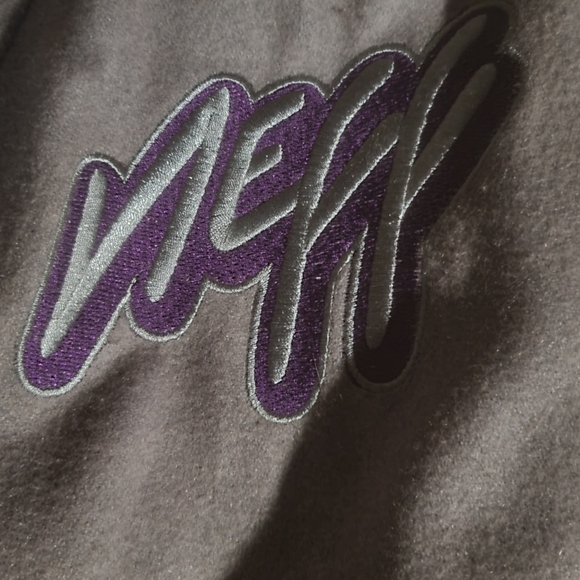 Neff Grey/Light Purple Wool Varsity Jacket - Picture 4 of 7